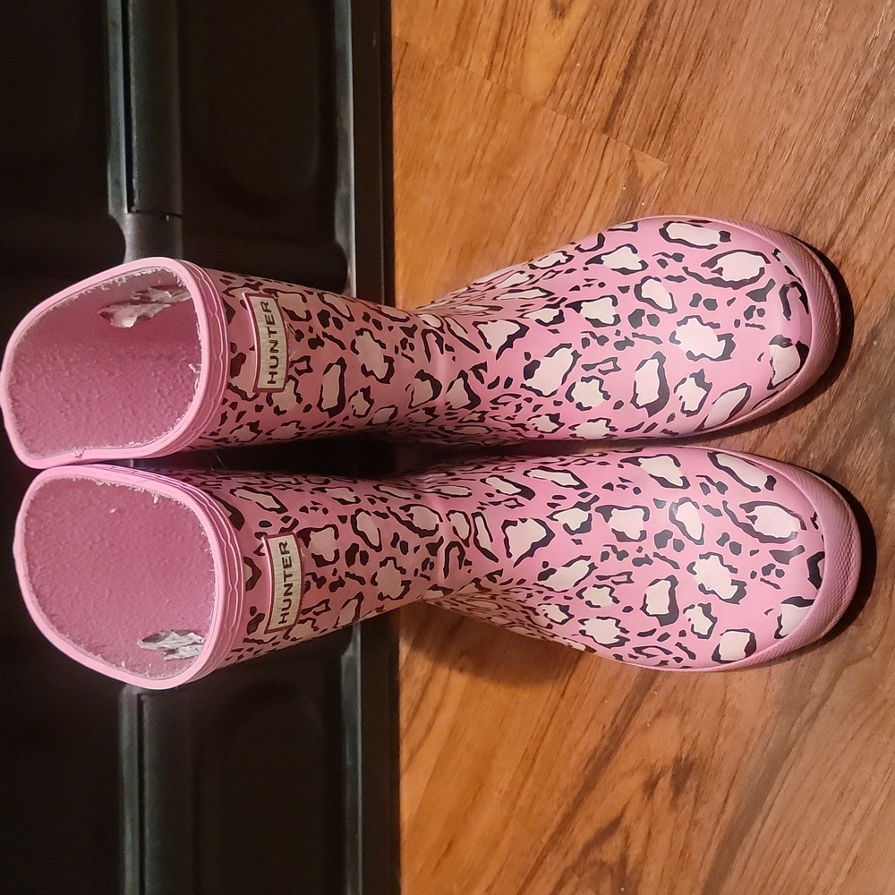 Hunter Leopard Print Rainboots